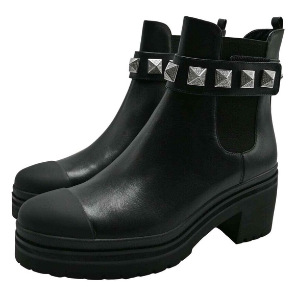 MICHAEL MICHAEL KORS Glenn Studded Leather Boot - Size 7 - Picture 2 of 3